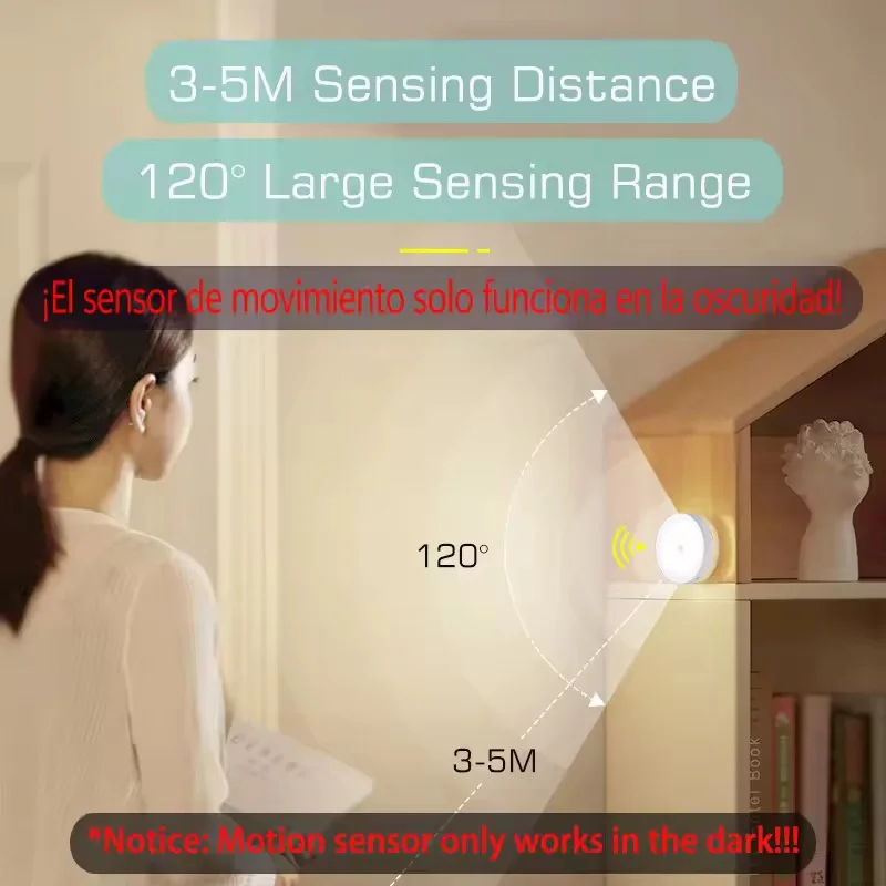 모션 센서 라이트 침실 야간 조명 룸 장식 USB LED 램프 계단 복도 옷장에 대한 충전식 홈 장식 조명