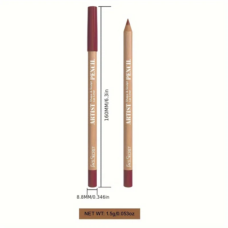 Juego de delineador de labios mate de terciopelo, 6 uds., tonos versátiles de larga duración, maquillaje de labios duradero, lápiz labial de baya, marrón y rosa