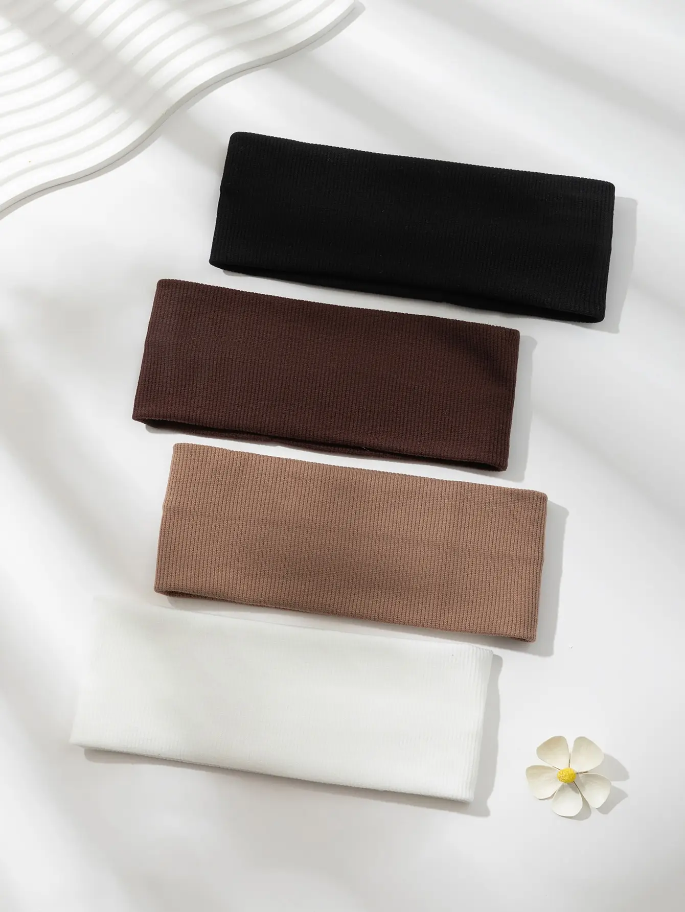 4 Uds. Diademas elásticas simples de moda para mujer, diademas bonitas para lavarse la cara, maquillaje, banda para el cabello, diademas deportivas Vintage para correr y Yoga