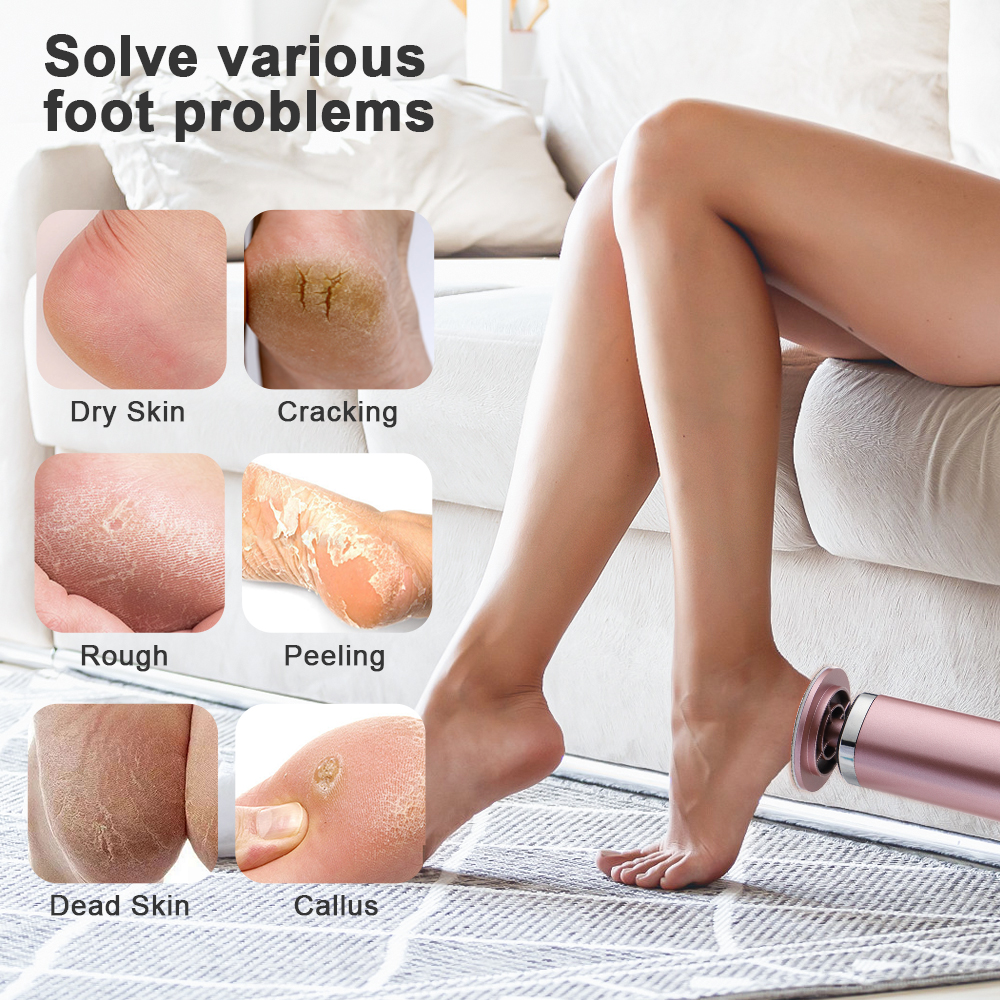 2in1 Elektrische Vijl Voor Voeten Pedicure Machine Dode Huid Remover Eelt Voet Slijpen Trimmer Oplaadbare Voetverzorging Tool Scrubber