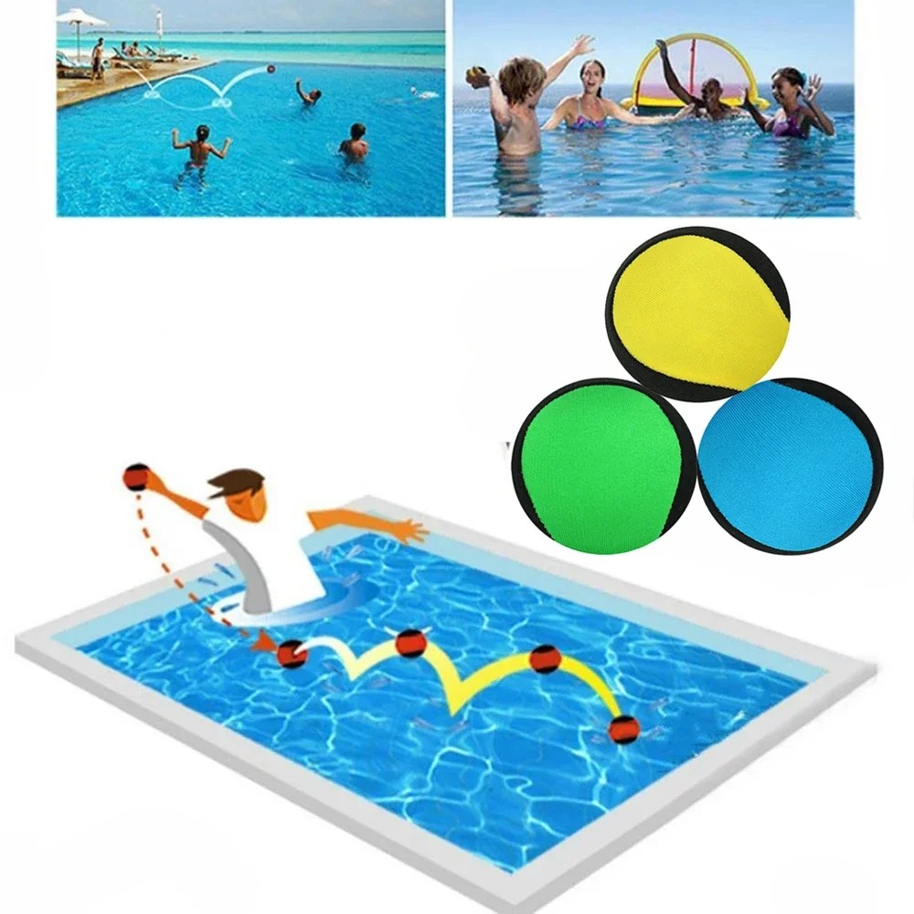 Durable Water Bouncing Ball 5.5cm TPR Elastic Ball Soft Water Surf Water Jump Ball Ocean Pool Beach