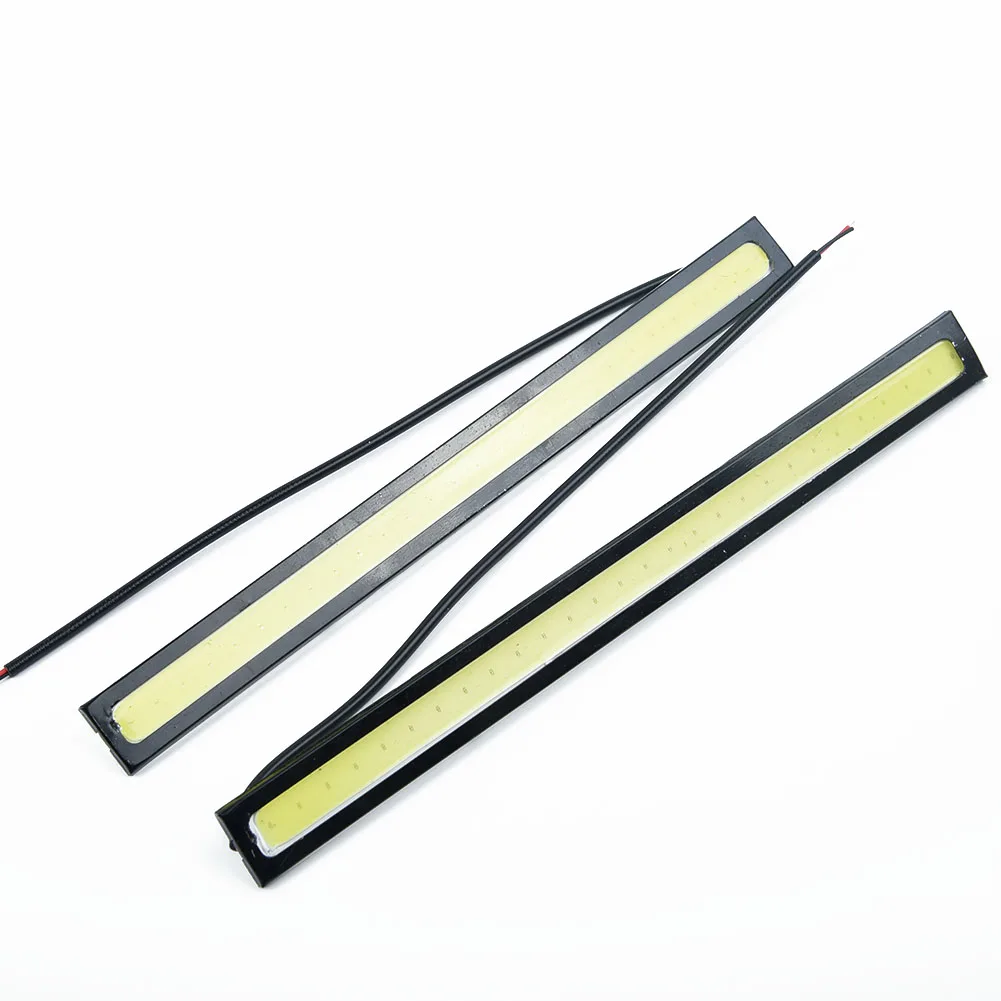 10 stks 17 CM Super Heldere Auto Dagrijverlichting Waterdichte 12 V LED COB Auto Auto Mistlamp Witte strip Lichten Bar
