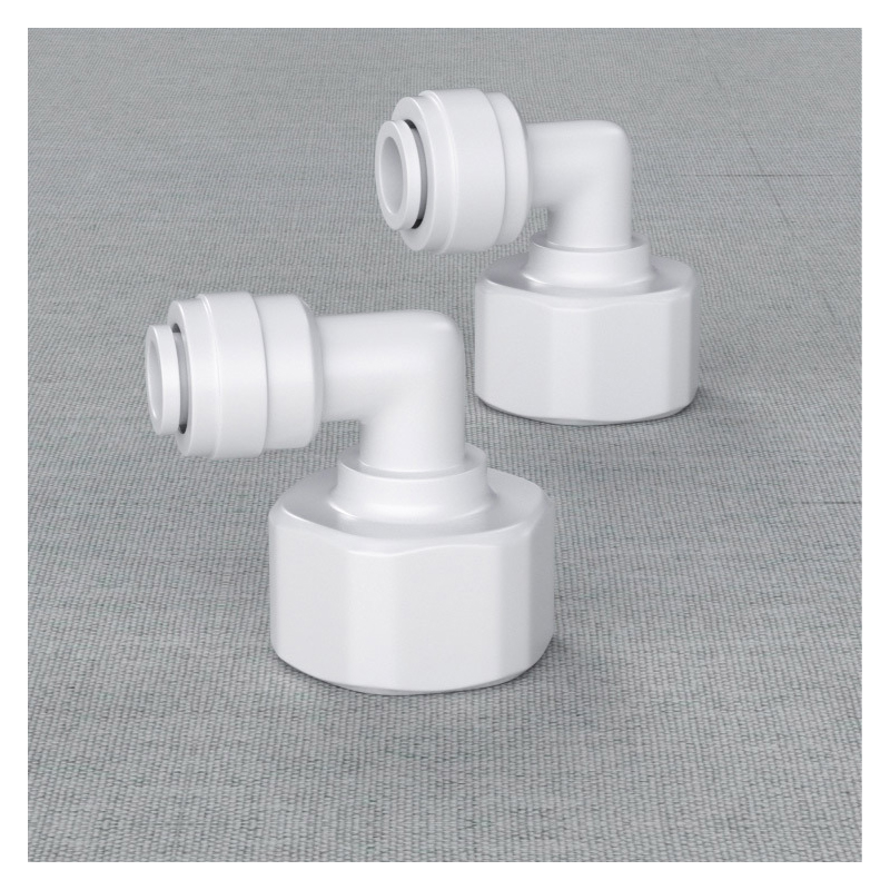 Codo de ángulo recto, accesorio de agua RO, manguera de 1/4 ", Pope, conector de rosca macho hembra de 3/8", filtro, piezas de ósmosis inversa