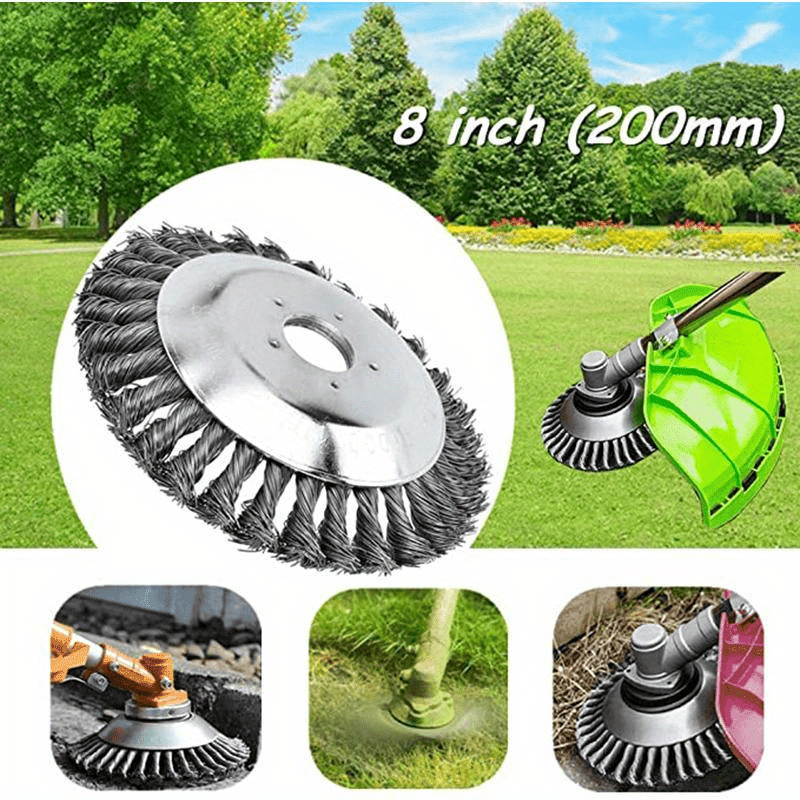 Steel Wire Weeding Disc Weeding Wheel Rust Removal Twisted Wire Steel Wire Wheel Lawn Mower Accessories