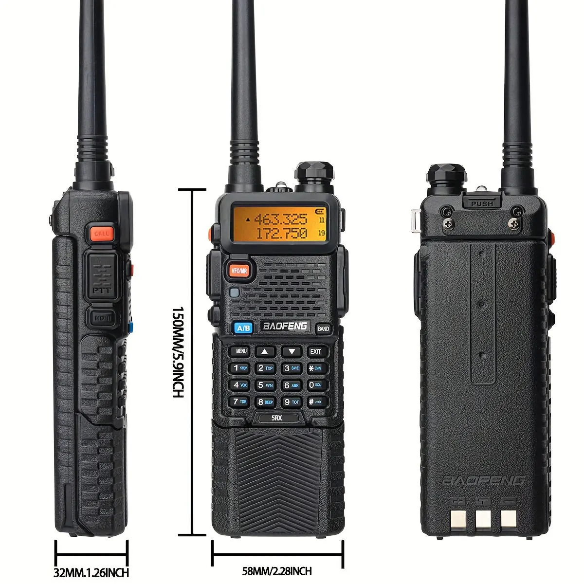 Baofeng UV-5R 8W Walkie Talkie High Power Long Range Two Way Radio Tragbare Kommunikation Amateurfunk für Camping