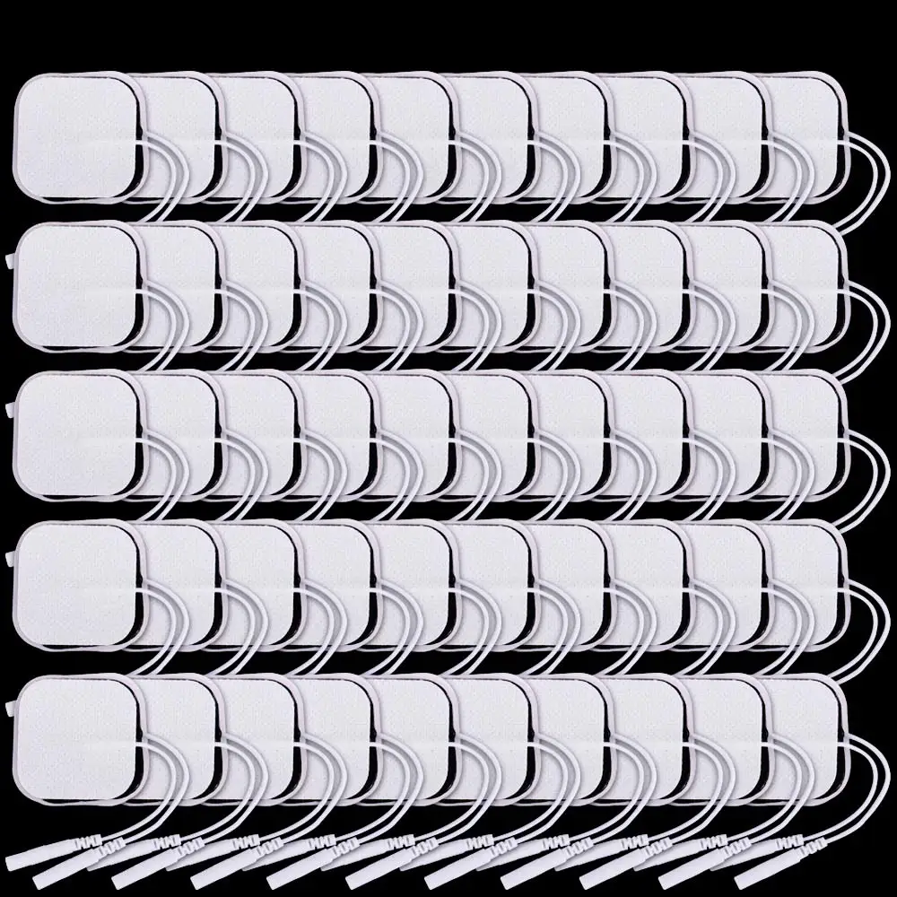 Almohadillas de electrodos para máquina de fisioterapia de acupuntura Tens EMS Estimulador muscular nervioso parche masajeador corporal adelgazante 40/100 Uds