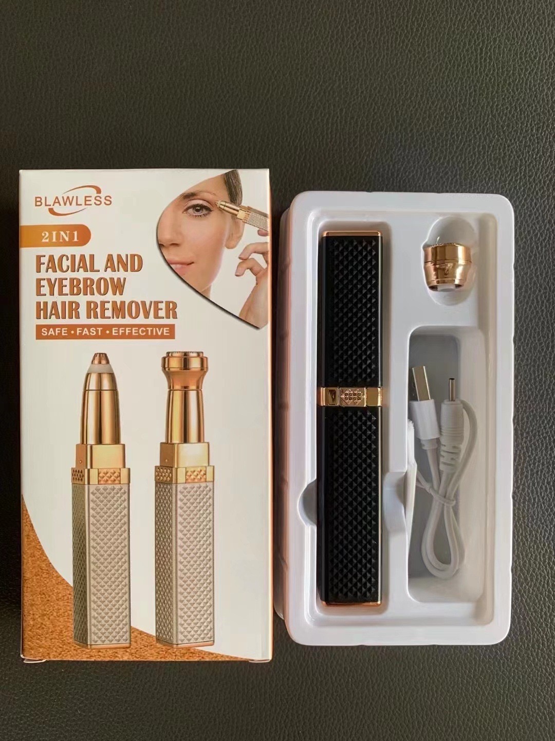 2 in 1 여성용 전기 눈썹 트리머 USB 충전 휴대용 비키니 제모기 무통증 면도기 여성용 얼굴 눈썹 트리머