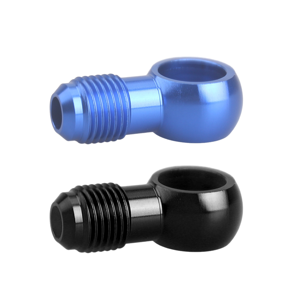 アルミバンジョーアダプターボルト AN3 AN4 AN6 AN8 AN10 12mm 14mm 16mm ブレーキフィッティング ブラック