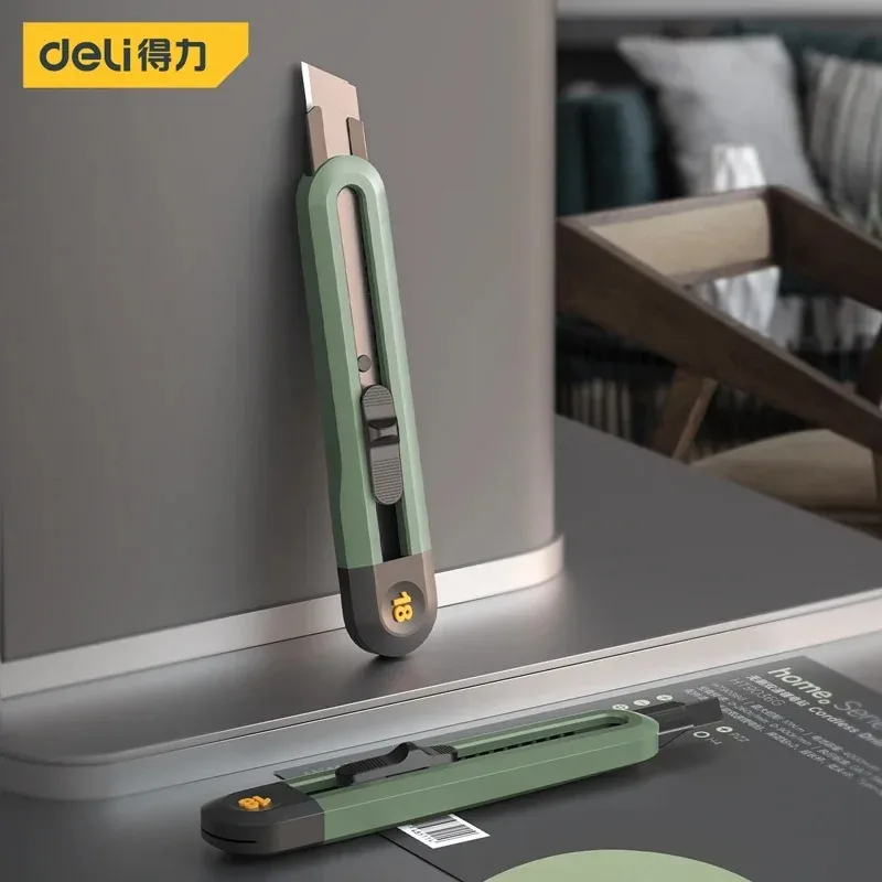 Deli High Quality Utility Knife 12mm/9mm/18mm/T-shape Multi-specification Carbon Steel Courier Box Cutter Knifes Office Supplies