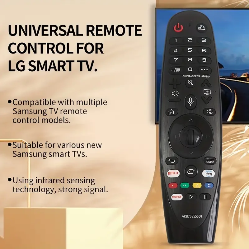 Universal Magic Remote for Smart TV, Replacement for  Magic Remote Control fit for AKB75855501(NO Voice&Pointer)