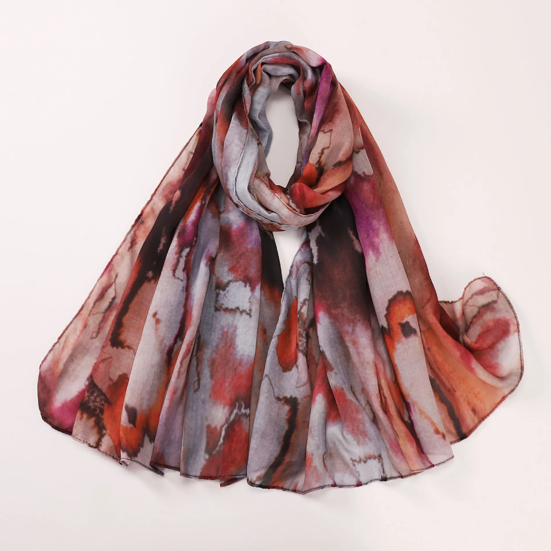 Nova aquarela floral cetim modal hijab cachecol respirável macio longo moda cachecóis lenço paisley impressão muçulmano hijabs xale