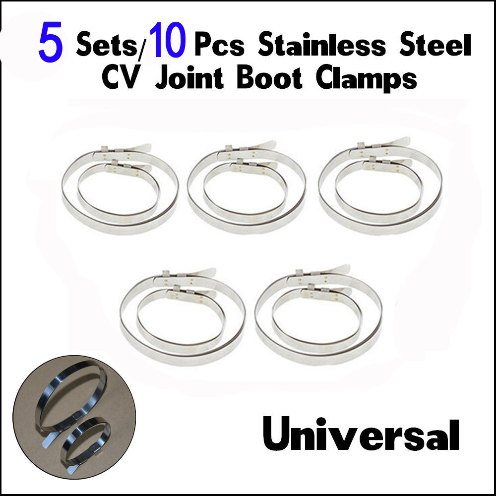 10 STKS CV Boot Clips Kit Verstelbare Rvs As Koppeling As Gids Klem CV Gids Klem Kit Universele Auto ATV CV