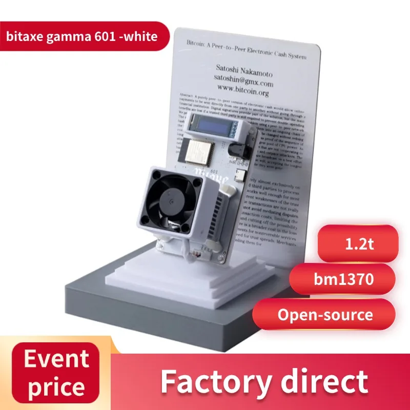Fabrieksgroothandel 2025 Nieuwste Bitaxe Gamma 601 1.2e/s 18W Open Source Bitcoin Miner met voeding