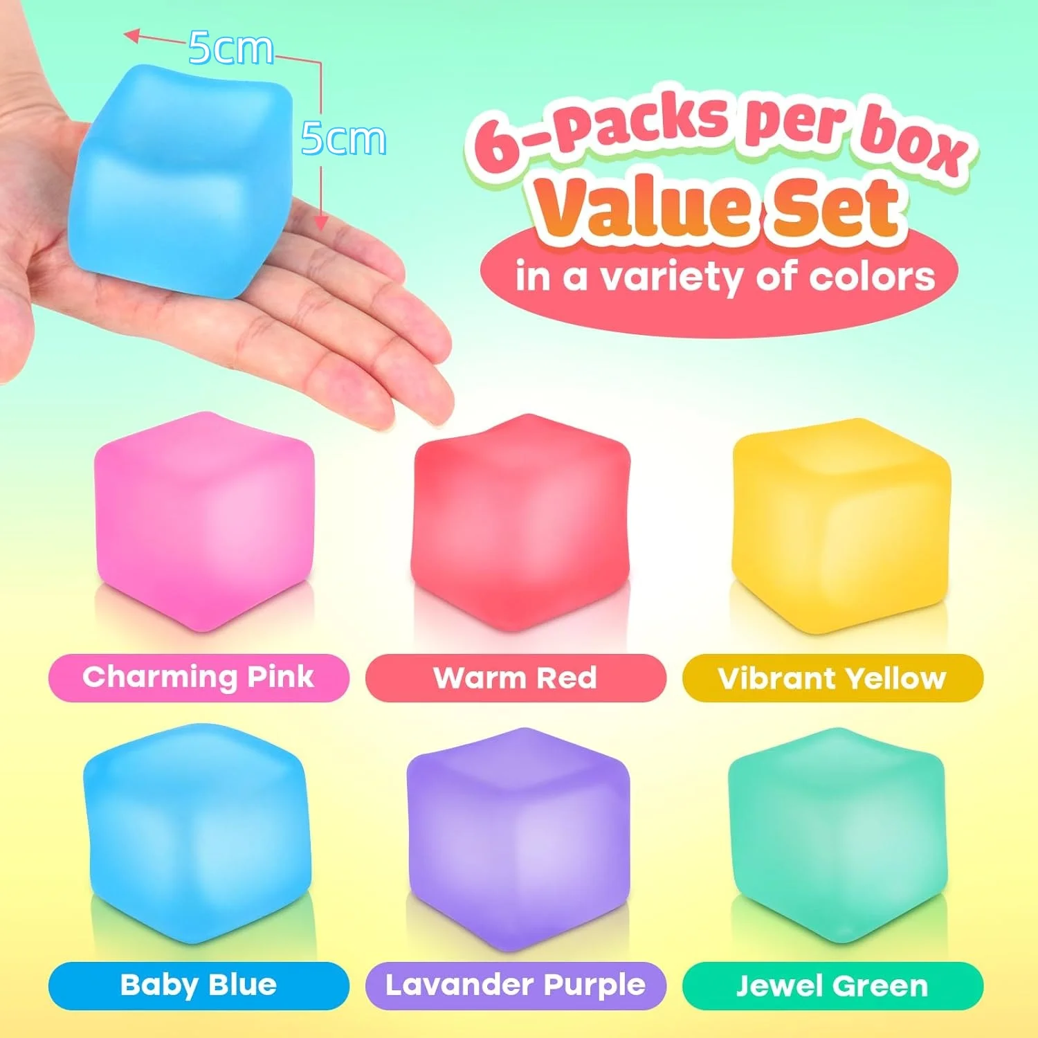 Jouets Squishy Fidget Cube anti-Stress pour la Relaxation, remplis de Gel haute densité, jouets apaisants sensoriels en classe pour enfants et adultes