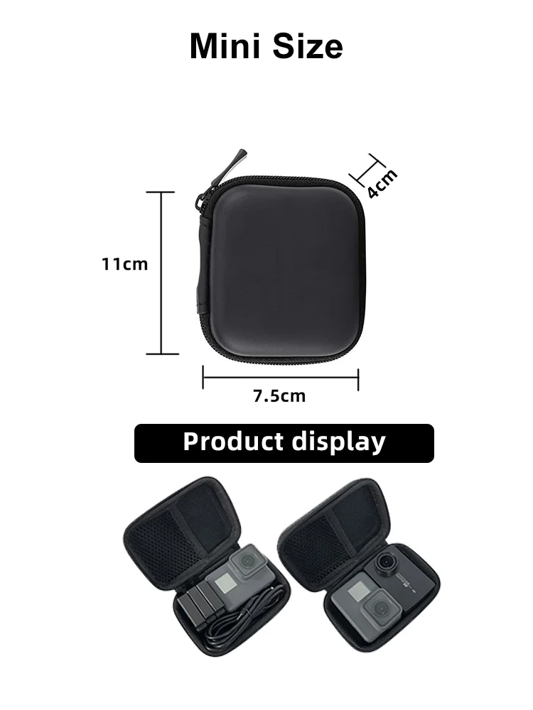 L/M/S Custodia da viaggio Scatola da trasporto per Gopro Hero 13 12 11 10 9 8 SJCAM SJ4000 AKASO DJI Osmo Action Camera Accessori