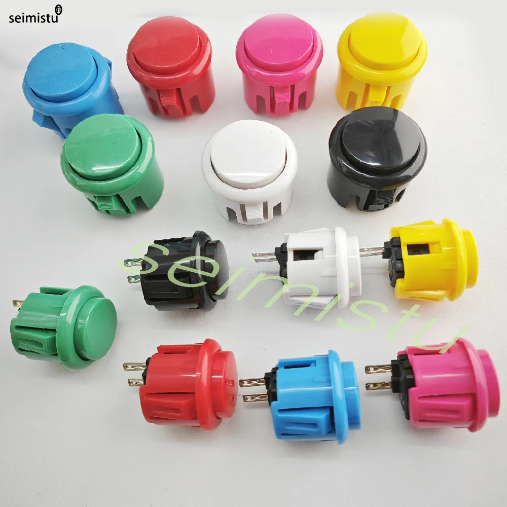 10 Stück Arcade-Drucktaster, Sanwa Hitachi Controller, Neo Geo, Arcade-Joystick, DIY-Kit, Mikroschalter-Taste, 24 mm, 30 mm Tasten