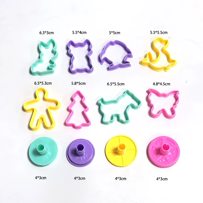 Juego de accesorios para masa de juego, herramientas para masa con varios moldes de plástico, cortadores, modelo de arcilla para niños, 25-32 Uds.