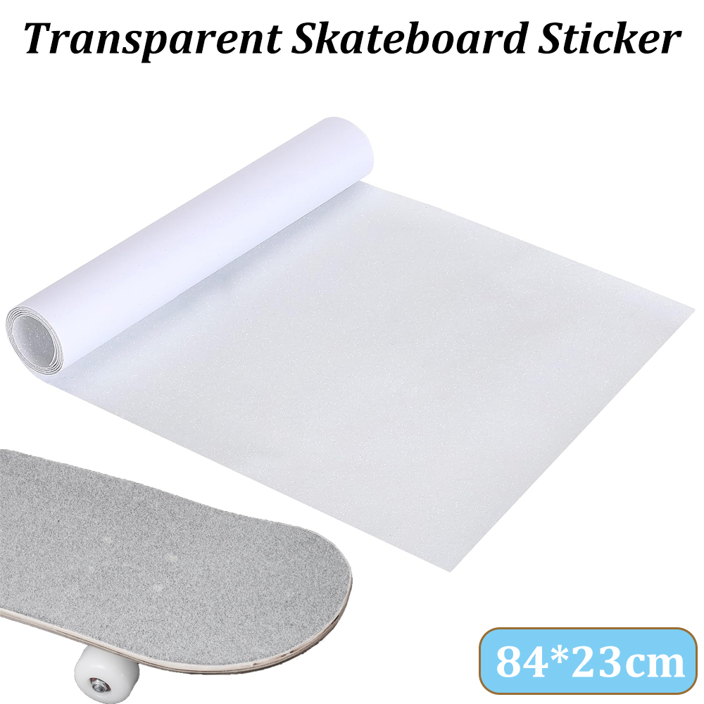 Bande de préhension transparente antidérapante pour planche à roulettes, autocollant en papier de verre huileux Portable, bande de préhension étanche pour les activités de plein air de skateboard