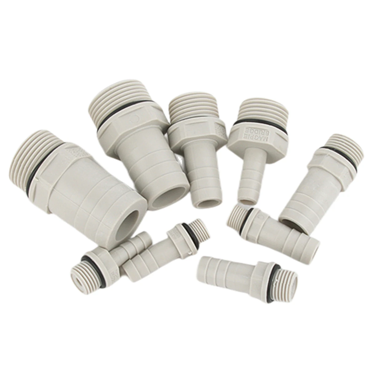 นุ่มท่อ 1/8 "1/4" 3/8 "1/2" 3/4 "ด้ายชาย 6 8 10-25 มม.POM เจดีย์ Barbed Connector Joint พลาสติกท่อ