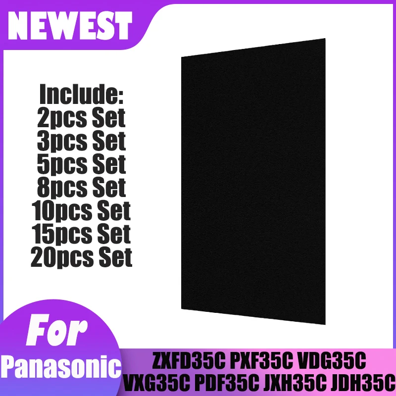 400*217*5mm Filtro purificatore d'aria Filtro a carbone attivo in cotone per Panasonic ZXFD35C JXH35C JDH35C VDG35C VXG35C PDF35C PXF35C