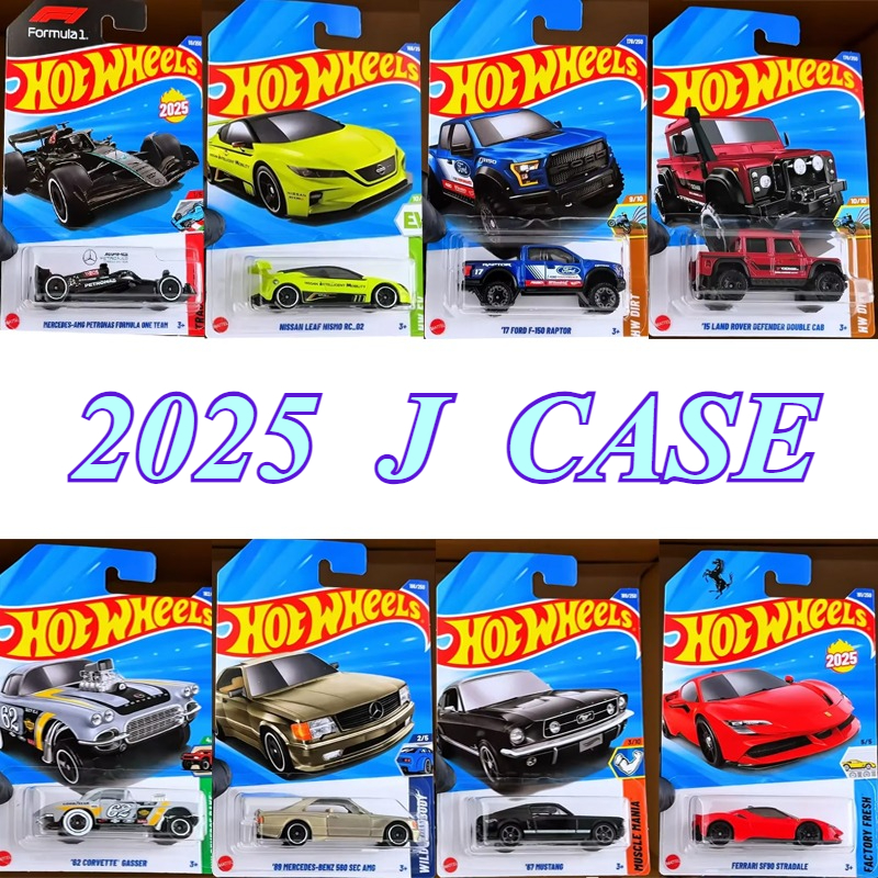 2025J оригинальный автомобиль Hot Wheels 1/64 литой под давлением Mercedes AMG Porsche Toyota GR86 Nissan Leaf Nismo Ferrari SF90 Stradale игрушка для мальчика
