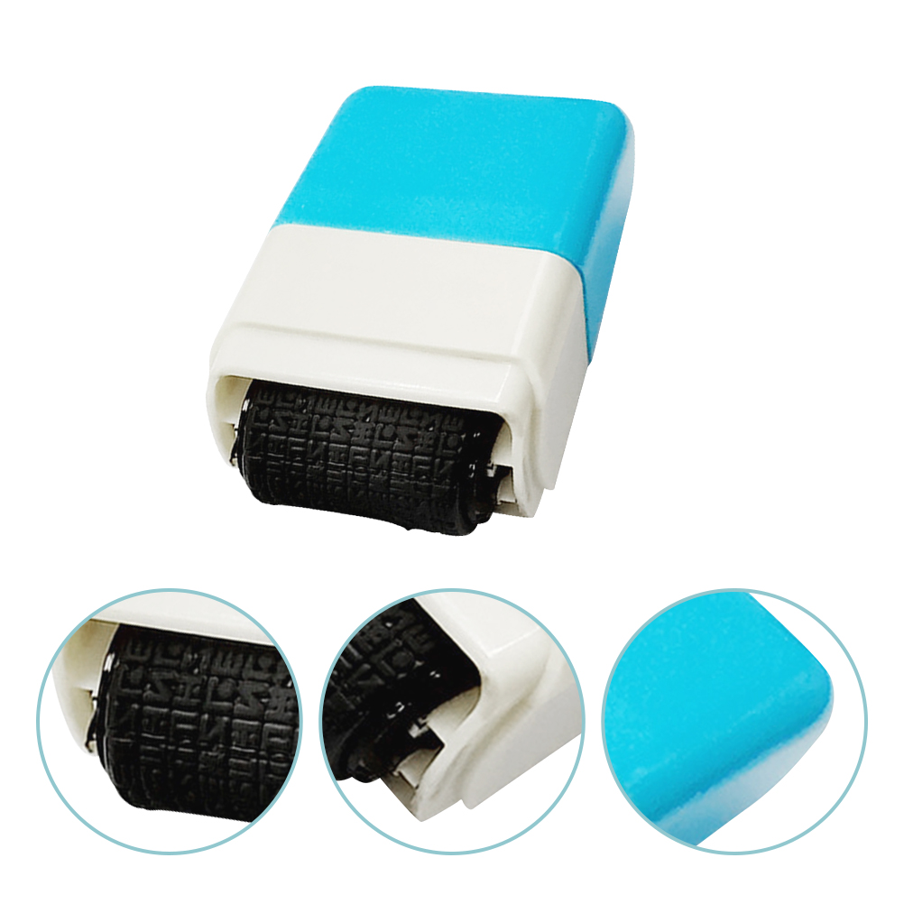 Ролики Конфиденциальная террасаная печать Тип конфиденциальности Информация против протечек Инструмент Штамп Прокрутка Колесо Небесно-голубой пластик