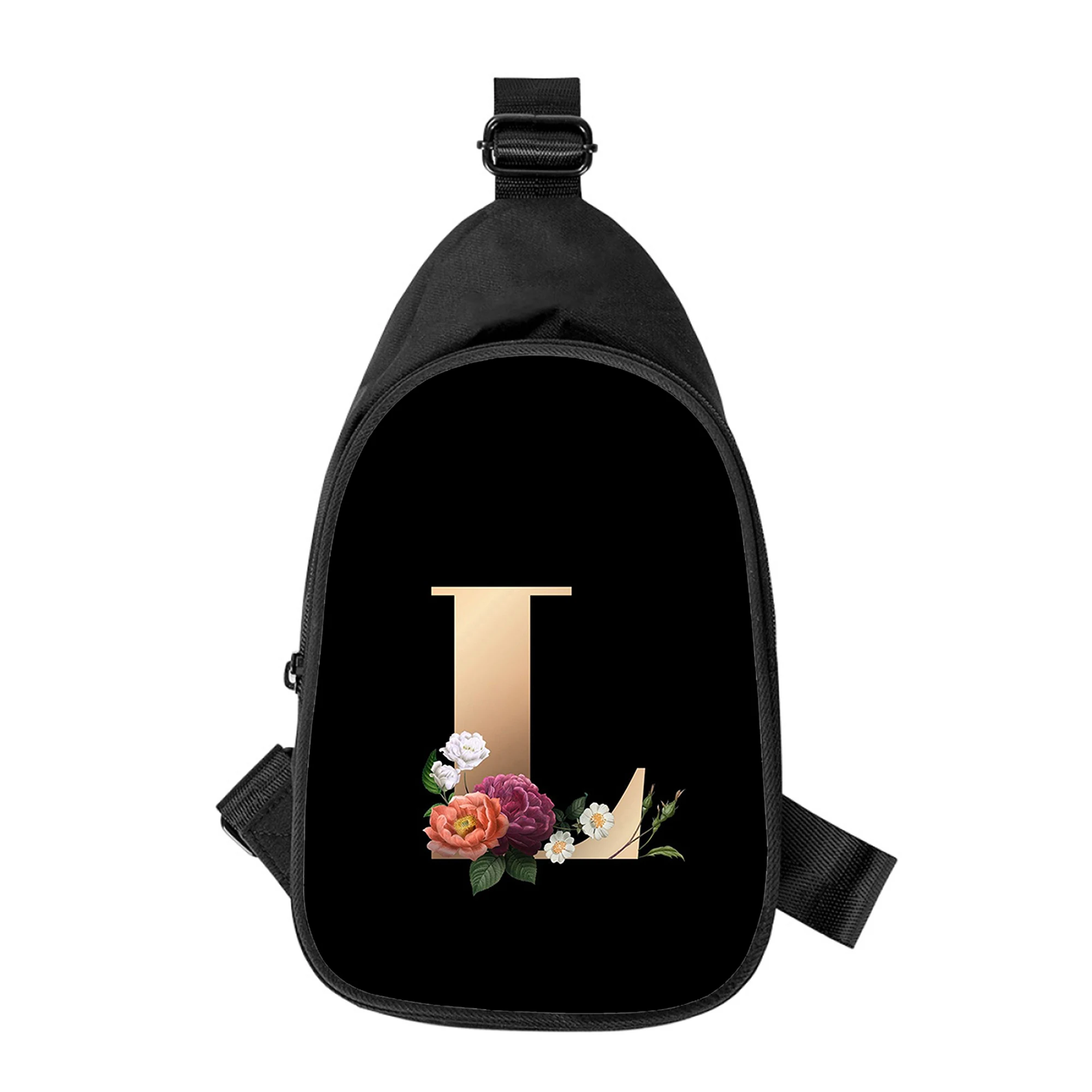 Persönlichkeit Kunst brief blume 3D Neue Männer Kreuz Brust Tasche Diagonal Frauen Schulter Tasche Mann Schule Taille Pack Männliche brust pack