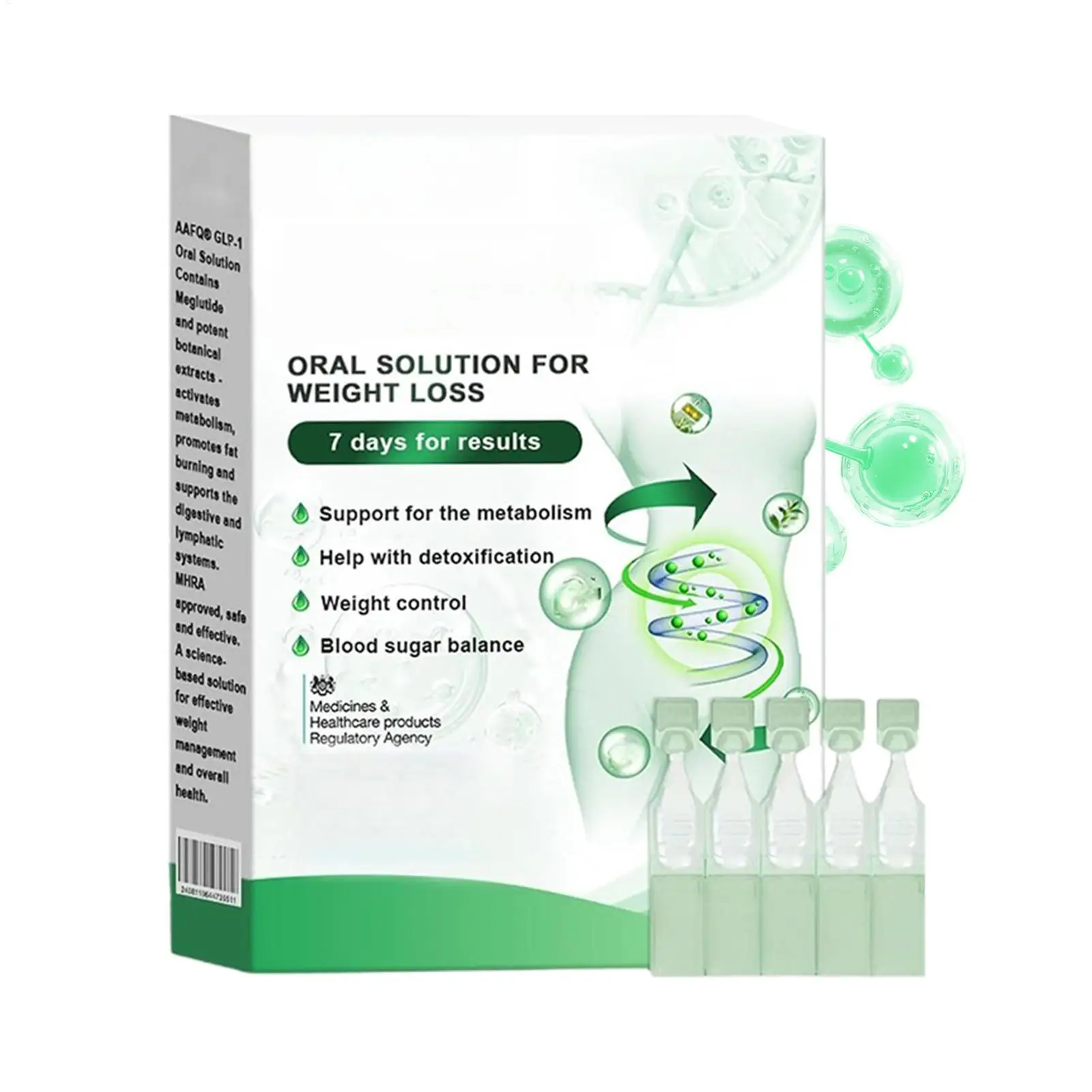 1 box GLP1 Orals Liquid GLP 1 Peptide Complex Serum Weight Loss Supplements Natural Advanced Body Care Liquids Drops For Women
