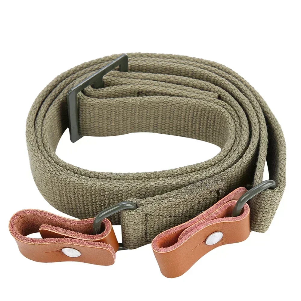 เข็มขัดการอยู่รอดกลางแจ้ง Original ปืนสลิง Airsoft การล่าสัตว์ปรับหนัง 2 จุด AK ปืนไรเฟิลสายคล้อง Hunt อุปกรณ์เสริม