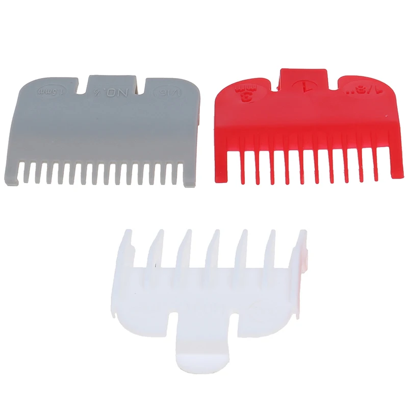 3Pcs/set Hair Clipper Guards Guide Combs Trimmer Cutting Guides Styling Tool Attachment Compatible Replacement Hair Trimmer Tool