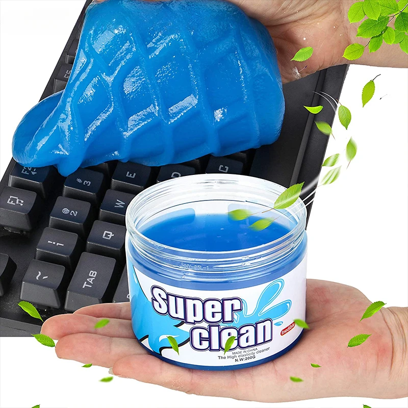 Gel de limpieza para coche, salida de ventilación de aire multifuncional, tablero, portátil, herramienta de limpieza mágica, eliminador de polvo y barro, limpieza de suciedad