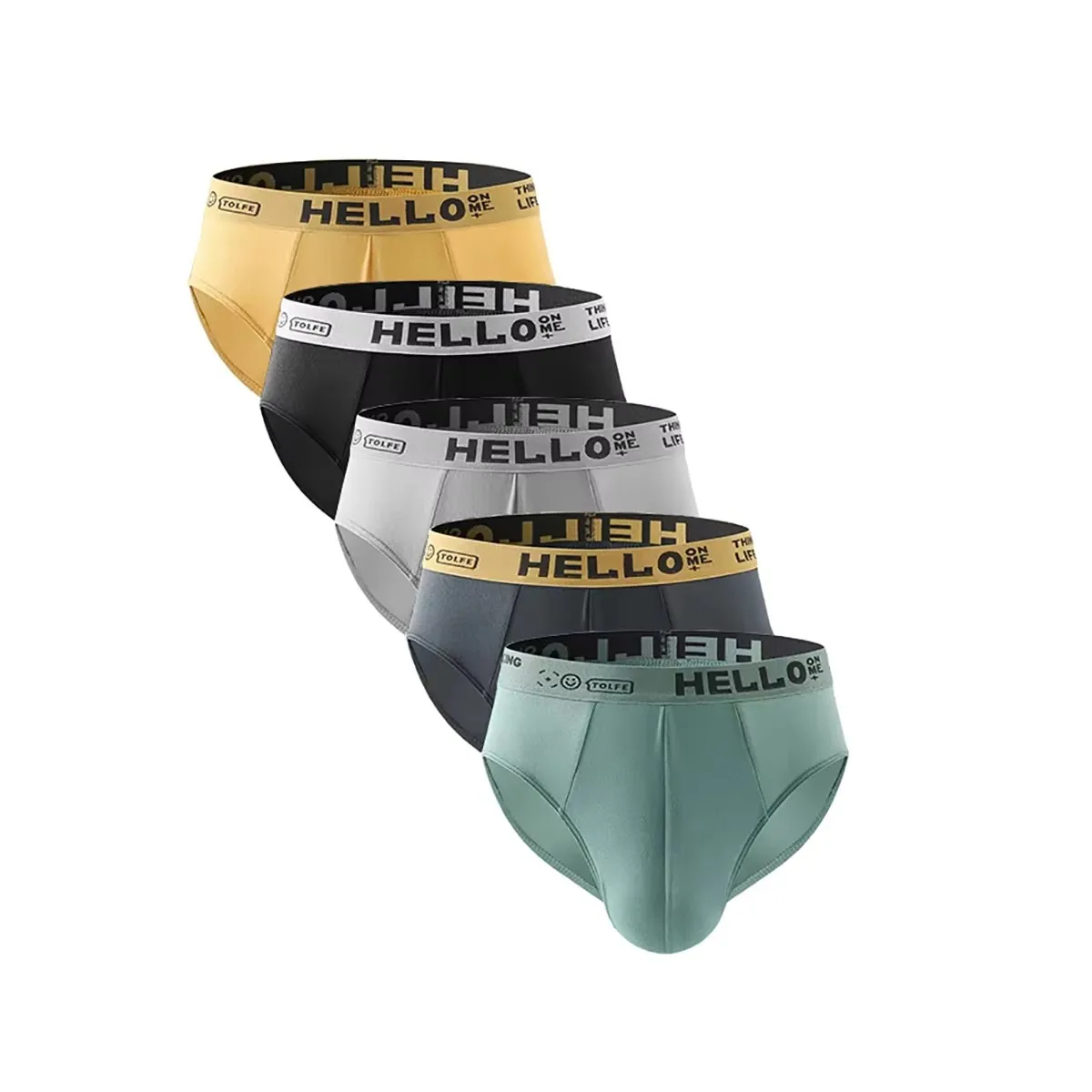 5Pcs Soft Men's Panties XS-XXL Sports Personality Boxers Underpants T Underwears Breathable Large Size Panties Briefs