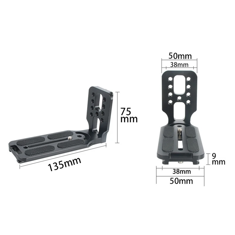 Universal กล้อง L Bracket QUICK RELEASE L แผ่น 1/4 นิ้วสกรู Swiss แนวตั้งวิดีโอสําหรับ Nikon Canon SONY Fuji