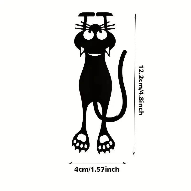 クリエイティブ文具 1-5 個かわいい黒猫ブックマーク書籍用 3D プラスチックステレオ動物ブックマーク学生教師のギフト用