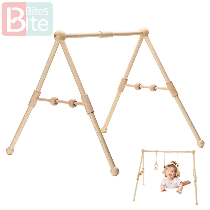 Giocattoli per bambini Gioca in palestra Giocattolo per bambini in legno da 0 a 6 mesi Attività per bambini Mobili per neonati in legno Attività per bambini Palestra Sonaglio per bambini Giocattoli