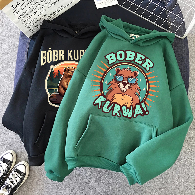 Männer Frauen Mode Streetwear Bobr Kurwa Harajuku Y2k Hoodies Lustige Cartoon Casual Mit Kapuze Kurwa Bober Grunge Sweatshirts Kleidung