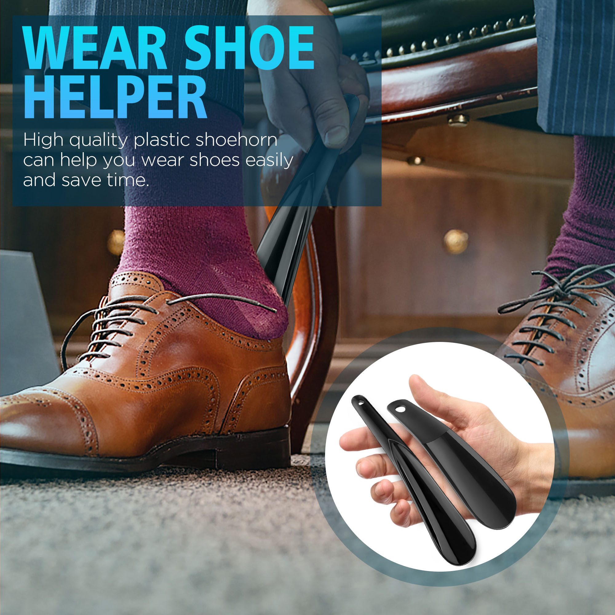 2 pçs chifre de sapato de plástico profissional flexível uso de viagem sapato levantador sapato ajudante vara botas sapatos ajudante sapato chifre calçadeira