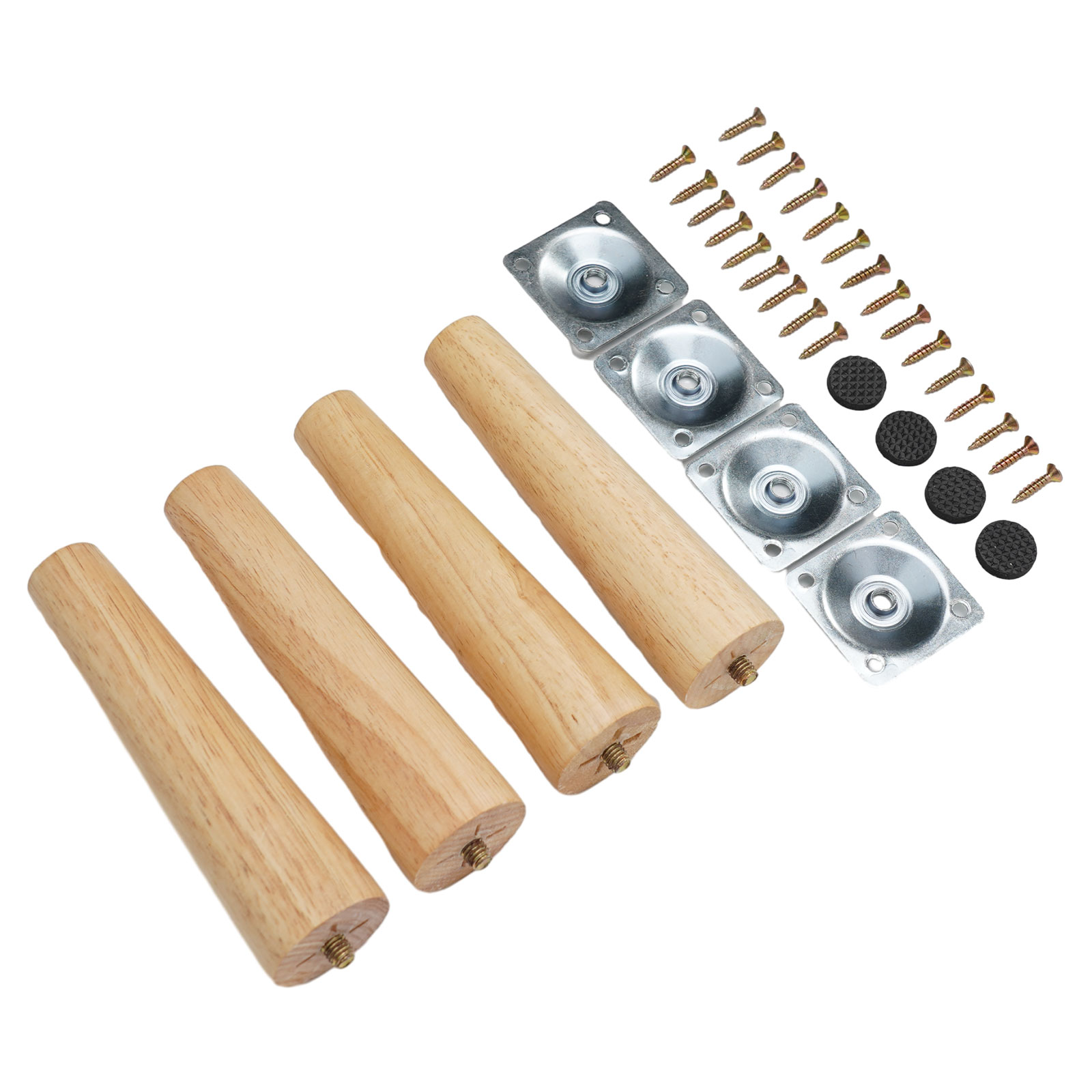 4ชิ้นขาเฟอร์นิเจอร์โซฟาขาสกรูไม้ล้วนขาตู้ขาโต๊ะไม้ชิ้นส่วนเฟอร์นิเจอร์บ้านชั้นป้องกัน