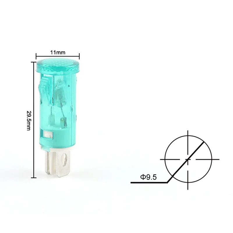 10 Cái/lốc MDX-11A Loại Thẻ Chỉ Báo Light12/24/220/380V Nhựa Đèn Báo Tủ Đông Chỉ Báo Nguồn Điện đỏ Xanh Ánh Sáng Vàng