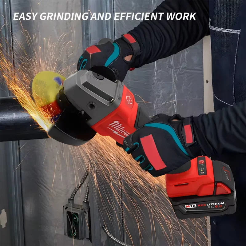 Milwaukee 125/100mm Brushless Angle Grinder Polishing Cutting Machine No-Lock Paddle Switch Electric Cordless Power Tools