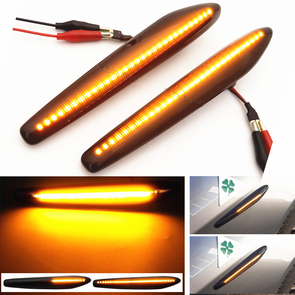 Para Alfa Romeo 159 typ 939 2005-2012 Brera typ 939 2005-2012 luz intermitente coche indicador lateral dinámico luz de señal