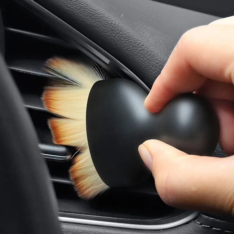 Spazzola morbida per spazzare la polvere interna dell'auto Strumento per il lavaggio dell'auto Gap della tastiera Spazzola per la pulizia delle fessure del condizionatore d'aria dell'auto Rimozione della polvere
