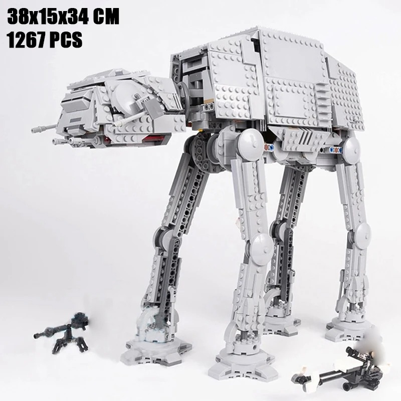 Hot Speelgoed Ruimte Film AT-AT Bouwstenen Bricks Modificeerd Van Star WArs 75288 met Figuren Speelgoed voor Kinderen Kerstcadeaus
