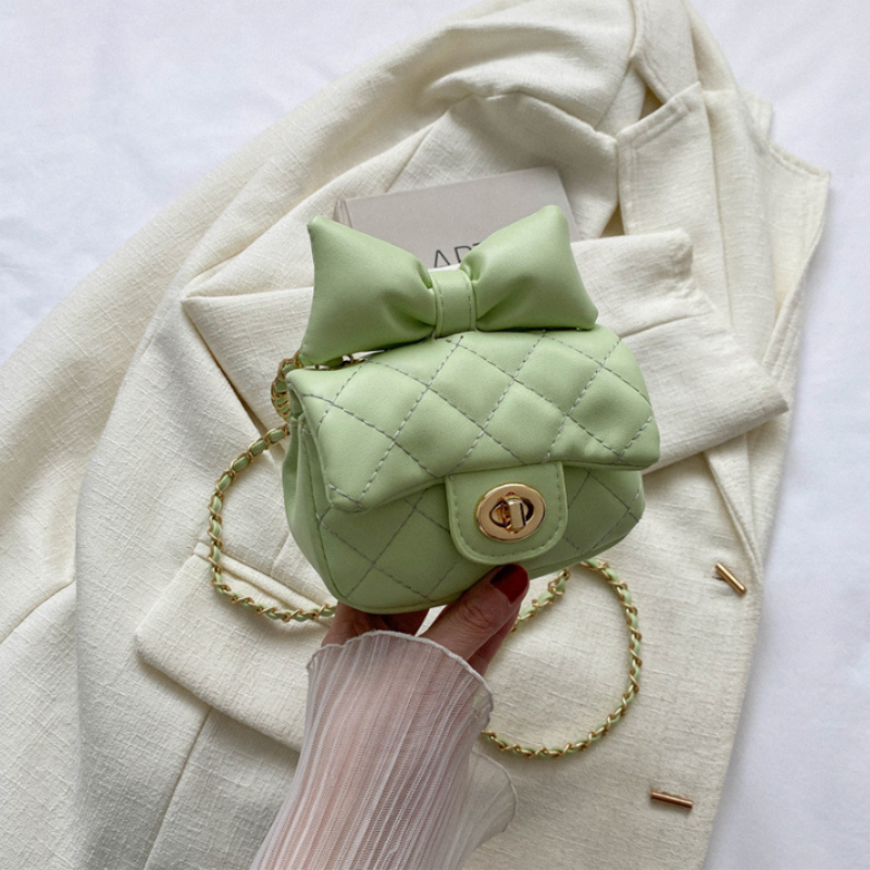 Детская мини-дизайнерская роскошная сумка на плечо для маленьких девочек, розовая сумочка с бантом, милый кошелек через плечо для маленькой девочки