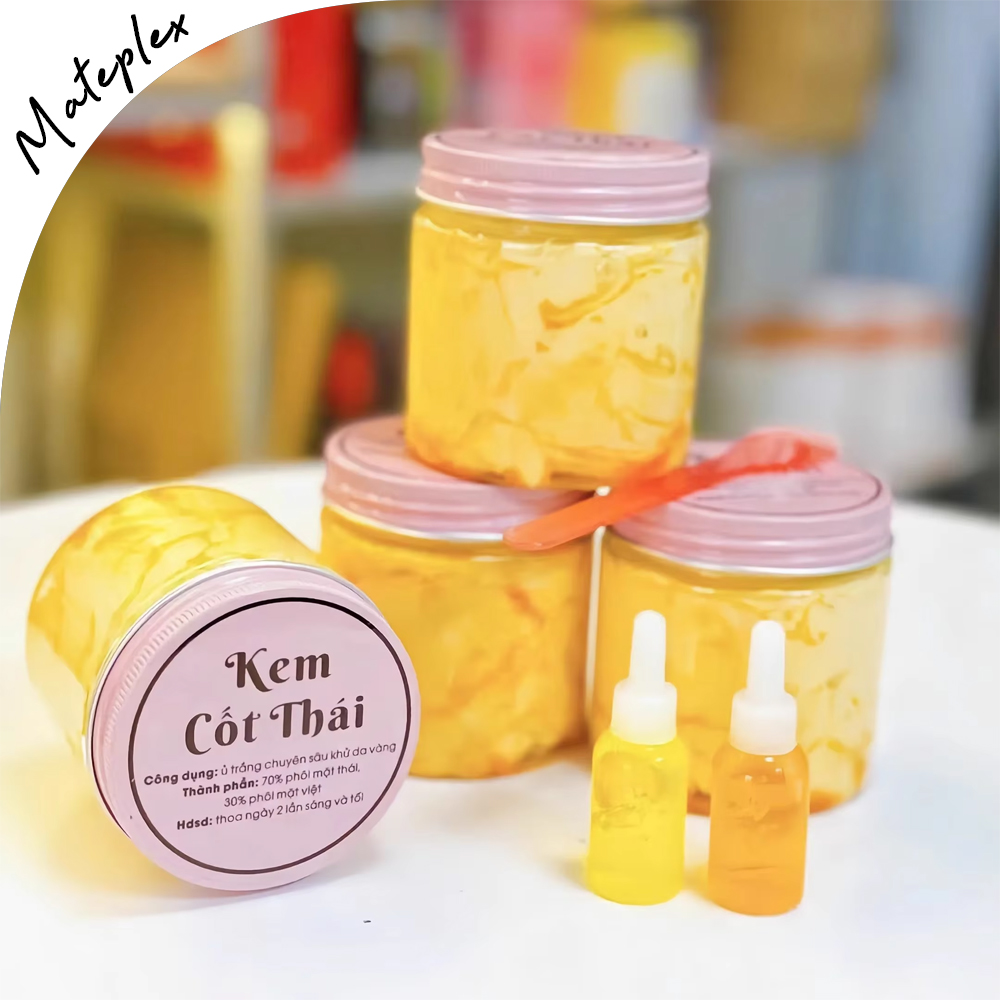 200g Kem Body Cốt Thái Rỉ Dầu Vàng Nắp Hồng ram Trắng Mịn da , chống lão hóa , dưỡng ẩm da