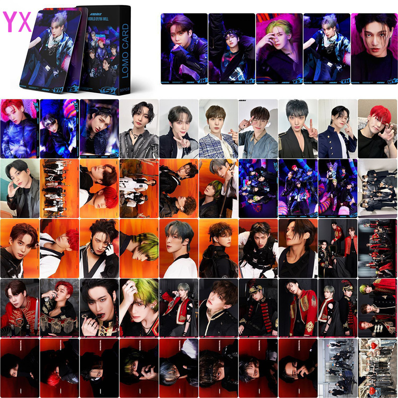 50pcs KPOP ใหม่อัลบั้ม ATEEZ เลเซอร์การ์ด Holographic Photo Card LOMO การ์ด Seonghwa Yunho สาวของขวัญคอลเลกชันที่สวยงาม Photo Card