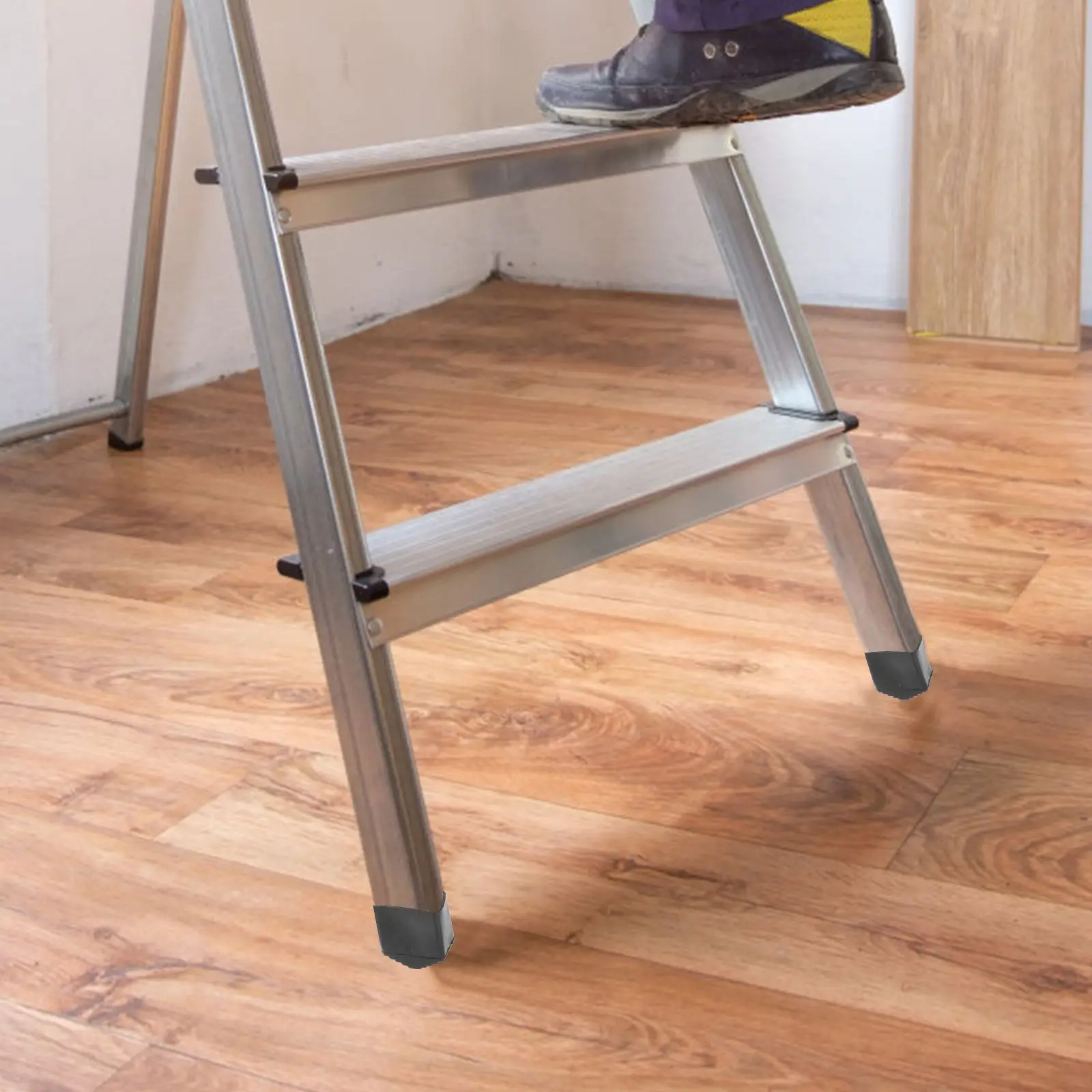 2Pcs Chair Legs Telescoping Ladder Protective Pad Feet Rubber Covers Anti- Folding Step Telescoping Ladder Suite Protector Step