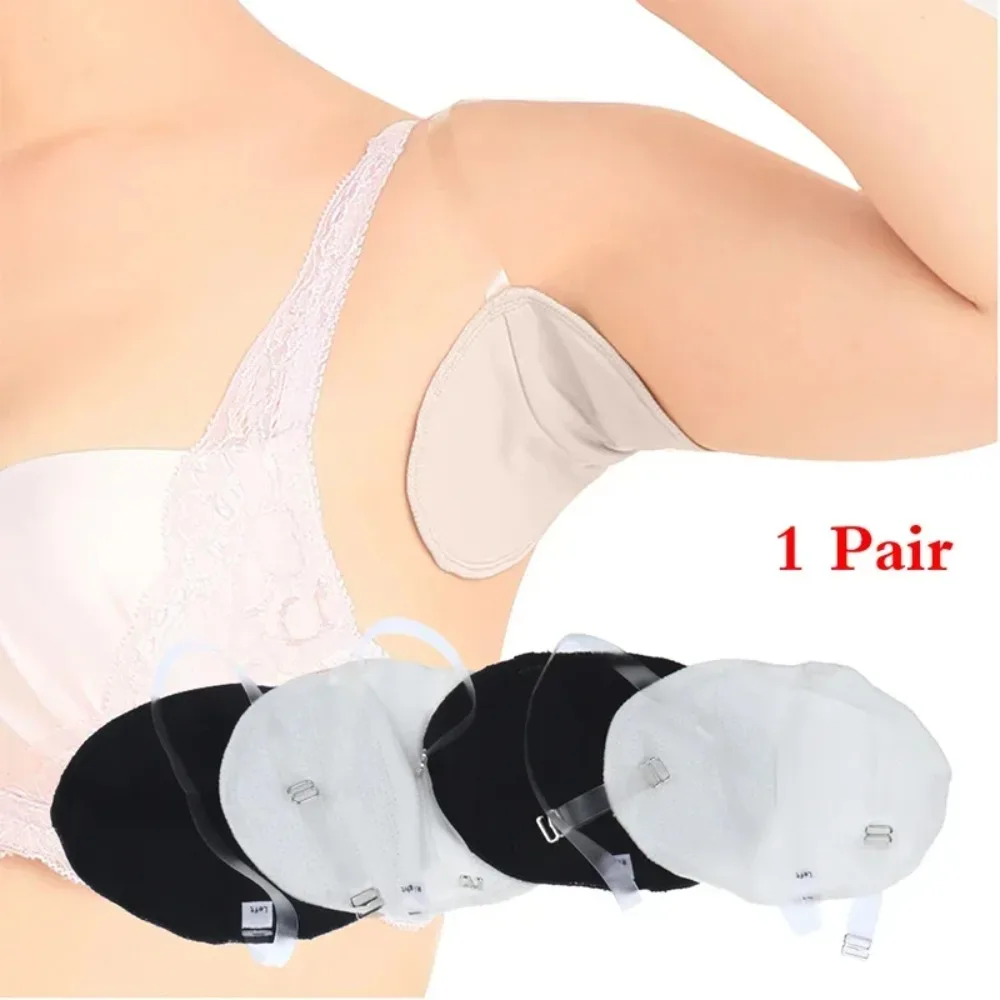 1 par de almohadillas para el sudor de las axilas, ropa reutilizable para vestido, almohadillas absorbentes para el sudor de las axilas, almohadilla desodorante absorbente para la belleza de la mujer