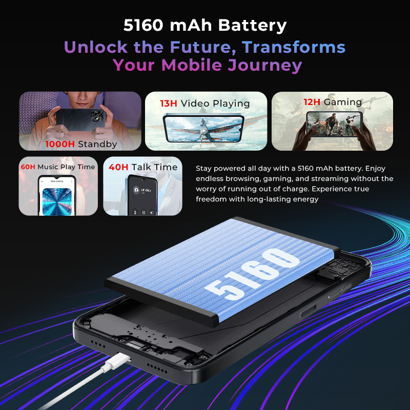 Hotwav note 15 smartphone ultrafino 6.6 ''hd + android 14 os 8(4 + 4)gb + 64gb octa-core telefone móvel 13mp 5160mah celular