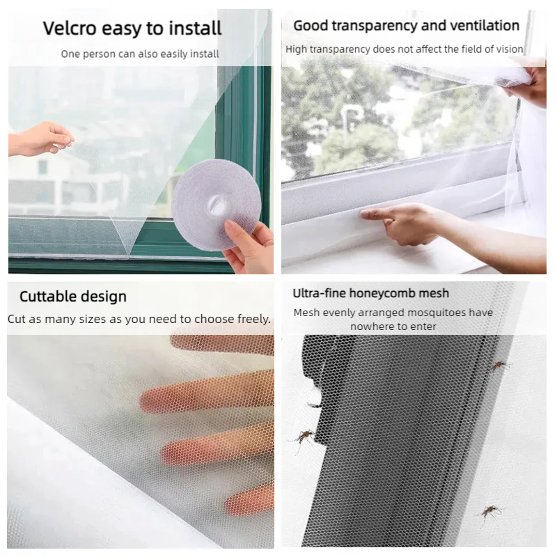 Red insecto antimosquitos Protector de ventana cortina de tul cortinas de puerta redes textiles para el hogar jardín